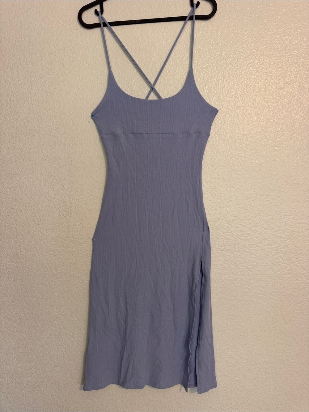 Lavender Slip Midi Dress with Side Slit